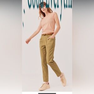 Pact Boulevard Easy Pant in Fennel Olive Green